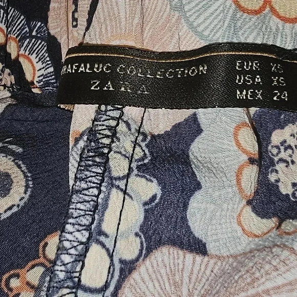 Zara Trafaluc Collection Multi Colored Floral Skort XS BOHO,BEACH,CASUAL - Picture 9 of 10